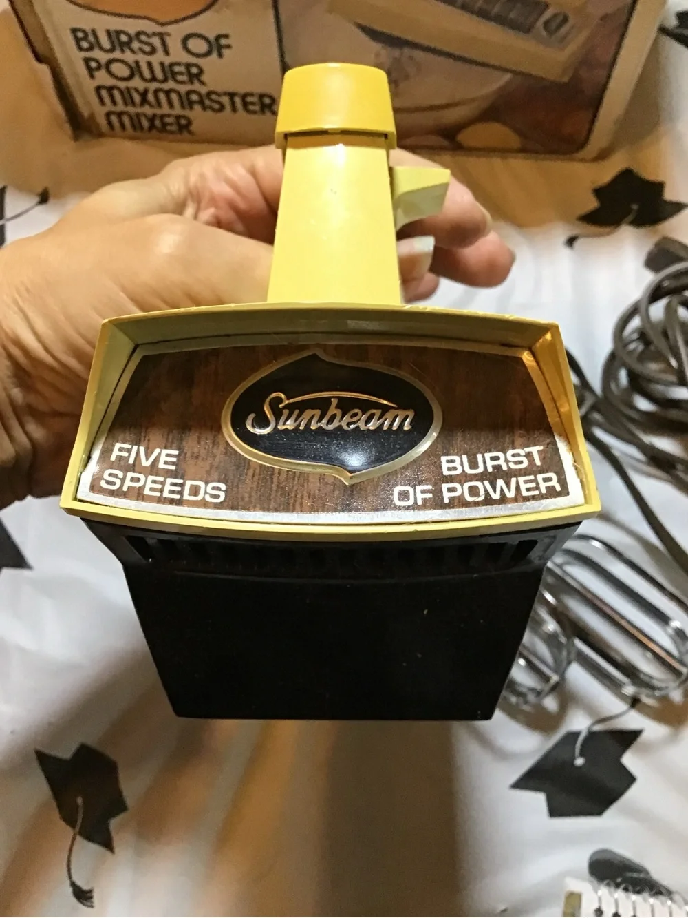 Vintage sunbeam mixmaster hand mixer “burst of power” button -Preowned